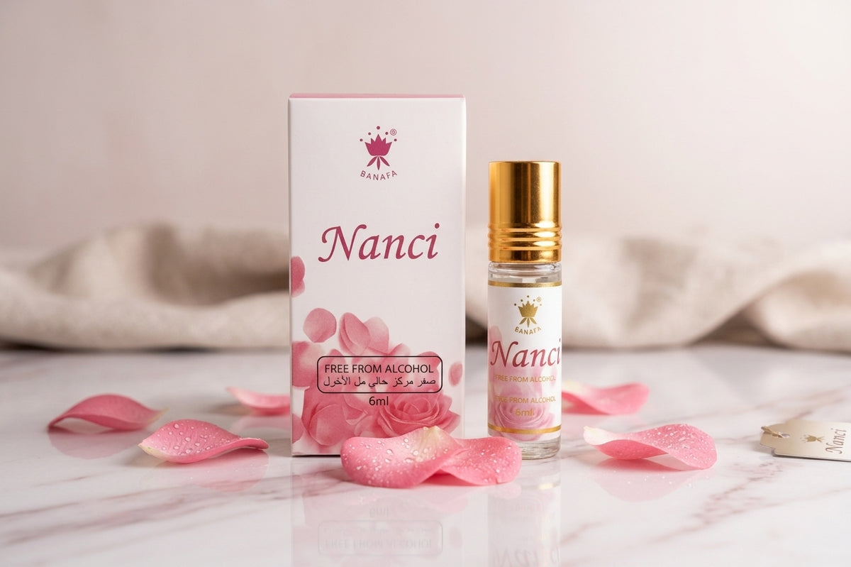 Nanci Perfume Oil Roll-On 6ml – Alcohol Free Long Lasting Fragrance | نانسي - عطر زيتي رول 6 مل (خالي من الكحول)