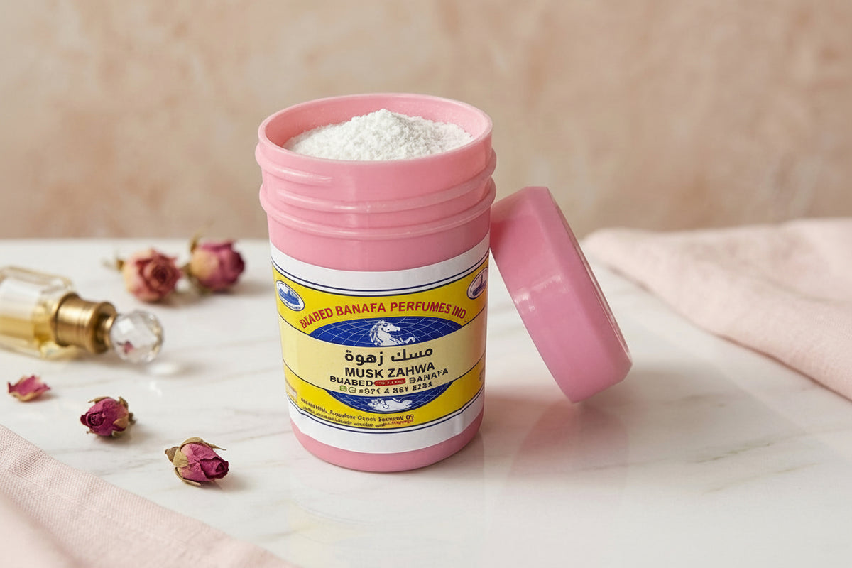 Musk Zahwa Natural Alum Powder Deodorant 50g | مزيل عرق الشبّ الطبيعي مسك زهوة