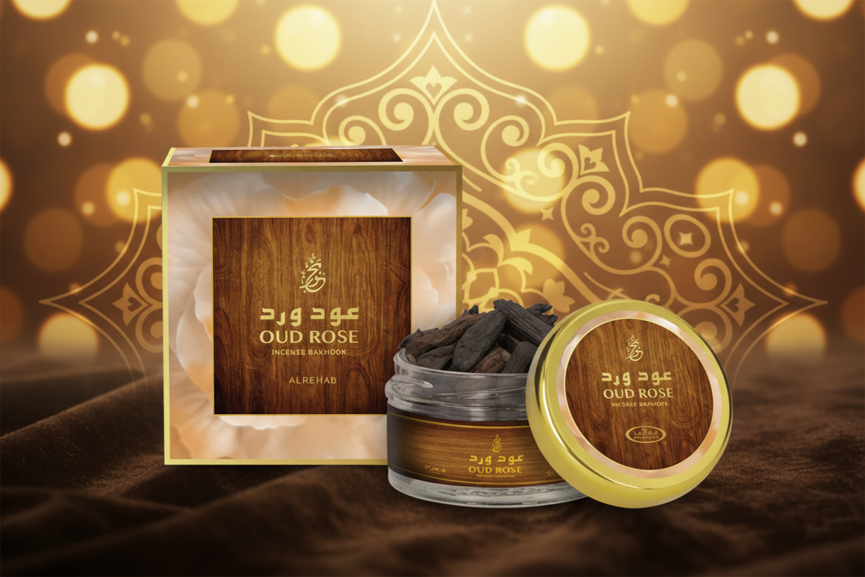 ALREHAB Bakhoor Oud Rose | بخور الرحاب عود ورد