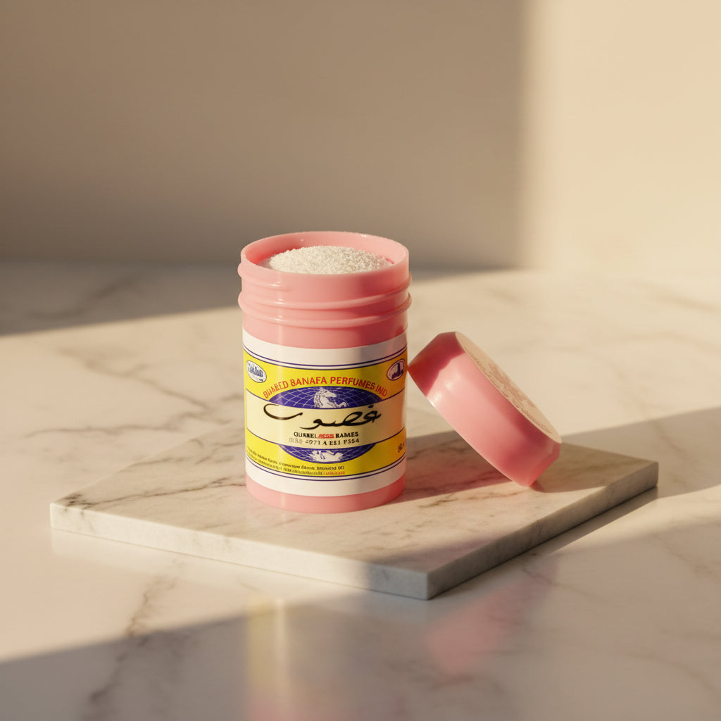 Ghusoon Natural Alum Powder Deodorant 50g | مزيل عرق الشبّ الطبيعي غصون
